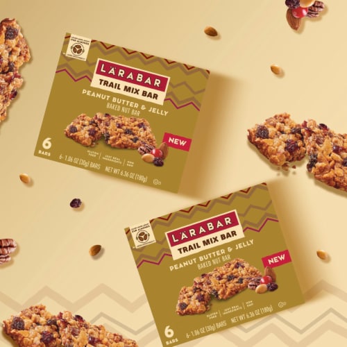 Larabar Peanut Butter and Jelly Trail Mix Baked Nut Bars Perspective: top