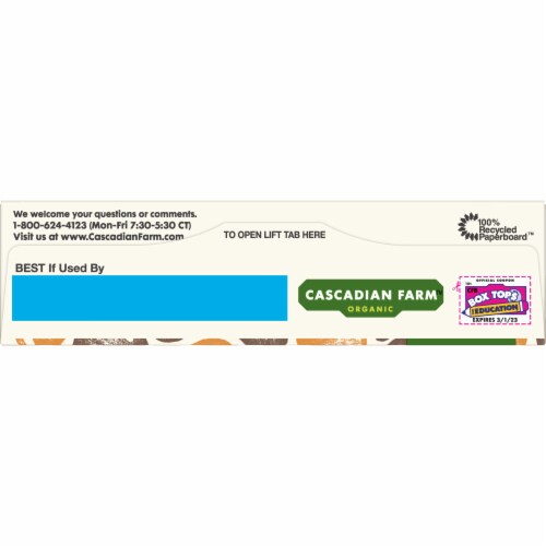Cascadian Farm™ Organic Peanut Butter Chocolate Chip Kid's Size Chewy Granola Bars Perspective: top