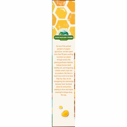 Cascadian Farm Organic Honey Oat Crunch Breakfast Cereal Perspective: top