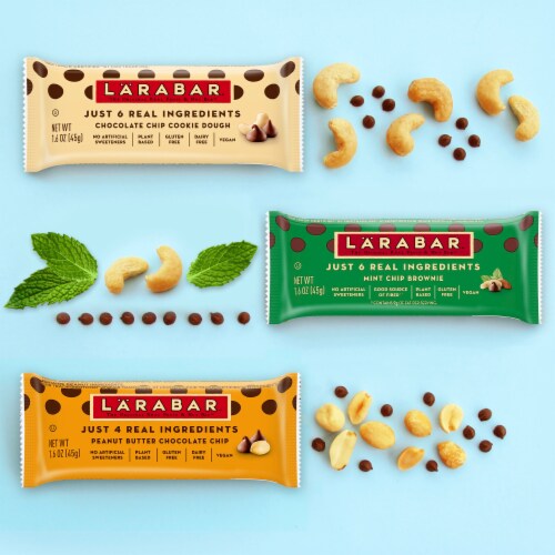 Larabar Mint Chip Brownie Fruit and Nut bars Perspective: top