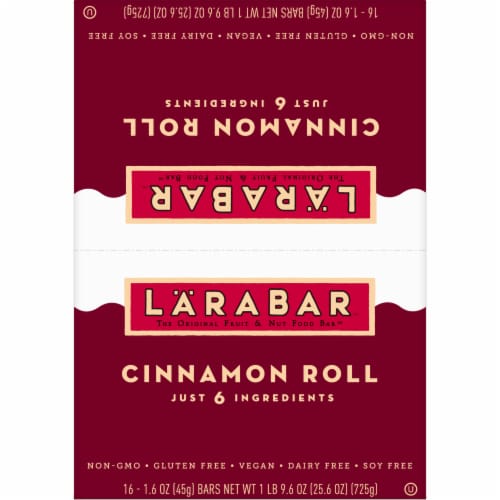 Larabar Cinnamon Roll Fruit & Nut Bars Perspective: top