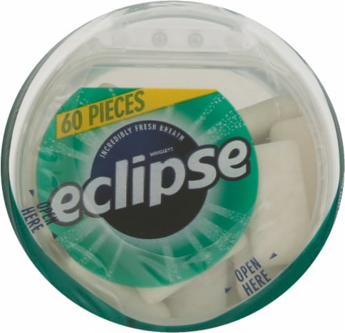 eclipse® Spearmint Chewing Gum Bottle Perspective: top