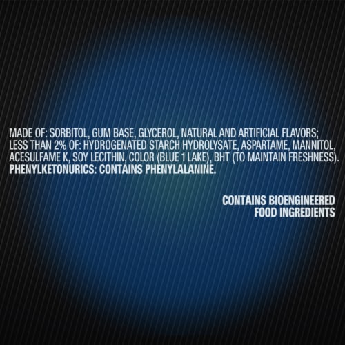 5 Gum Peppermint Cobalt Sugar Free Chewing Gum Perspective: top