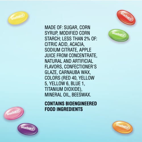 Starburst Original Jelly Beans Chewy Candy Share Size Bag Perspective: top