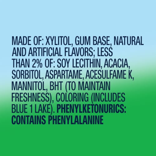 Extra Gum Refreshers Spearmint Sugar Free Chewing Gum Bottle Perspective: top