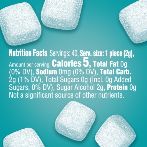 Extra Gum Refreshers Polar Ice Sugar Free Chewing Gum Bottle Perspective: top