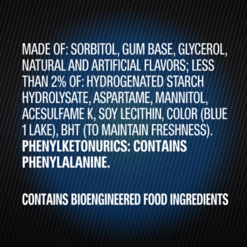 5 Gum Peppermint Cobalt Sugar Free Chewing Gum Perspective: top