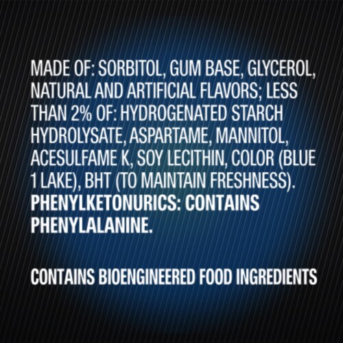 5 Gum Peppermint Cobalt Sugar Free Chewing Gum Perspective: top