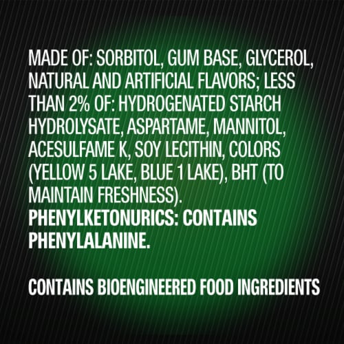 5 Gum Spearmint Rain Sugar Free Chewing Gum Perspective: top