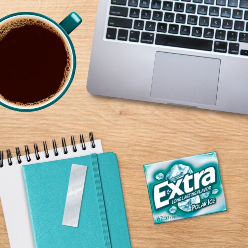 Extra Polar Ice Sugar Free Chewing Gum Pack Perspective: top