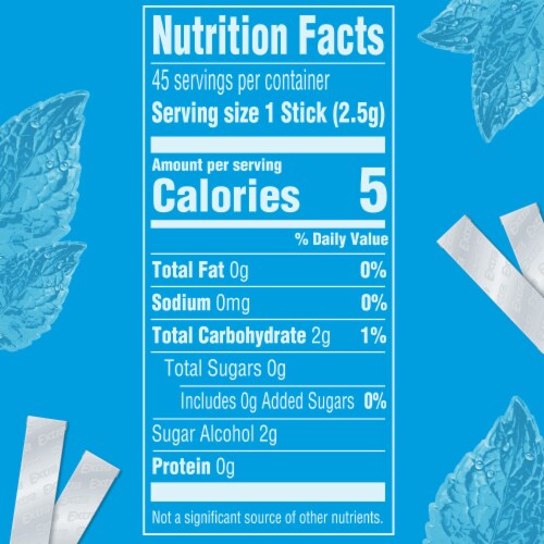 Extra Peppermint Sugar Free Chewing Gum Perspective: top