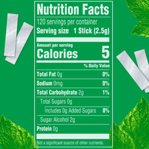 Extra Spearmint Sugar Free Chewing Gum Bulk Pack Perspective: top