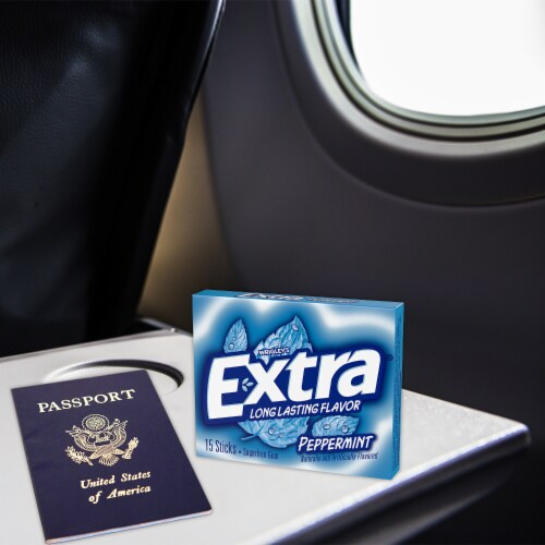 Extra Peppermint Sugar Free Chewing Gum Bulk Pack Perspective: top