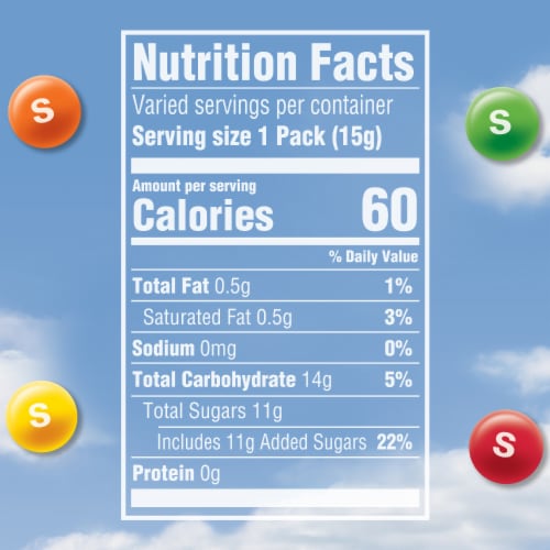 Skittles Original Chewy Candy Fun Size Candy Perspective: top