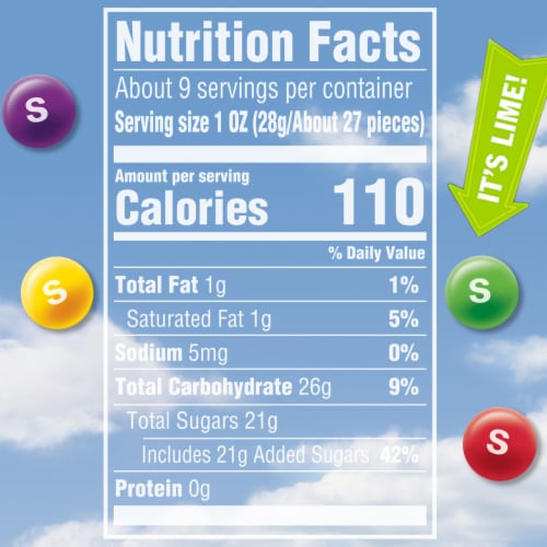 Skittles Original Chewy Candy Grab N Go Bag Perspective: top