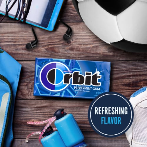Orbit Peppermint Sugar Free Chewing Gum Bulk Pack Perspective: top