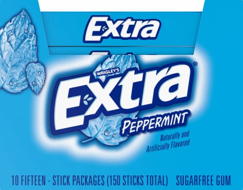 Wrigley's Extra® Peppermint Sugarfree Gum Perspective: top