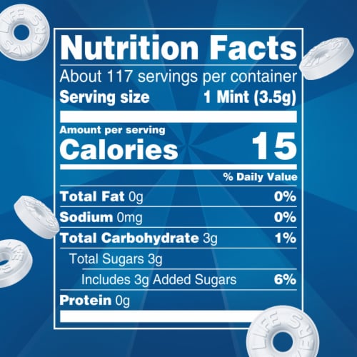 Life Savers Pep-O-Mint Breath Mints Hard Candy Sharing Size Bag Perspective: top