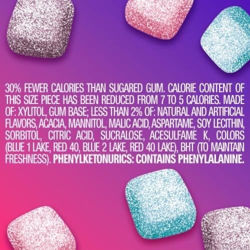 EXTRA Gum Refreshers Berry Mix Sugar Free Chewing Gum Perspective: top