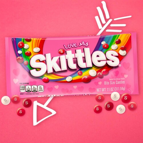 Skittles Love Mix Valentine Bite Size Candies Perspective: top