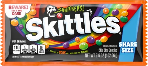 Skittles® Shriekers Sour Halloween Candy Perspective: top