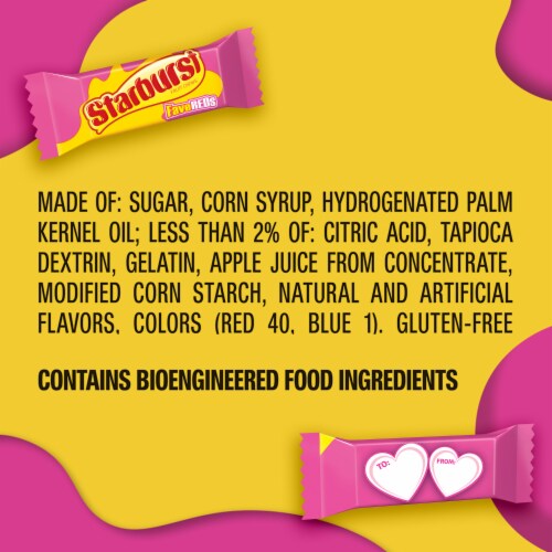 Starburst FaveReds Valentine's Day Candy Fun Size Chewy Candy Perspective: top