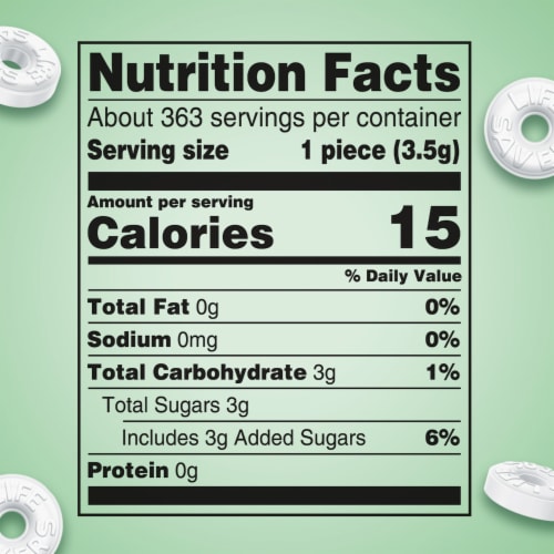 Life Savers Wint-O-Green Summer Candy Hard Mints Party Size Bag Perspective: top