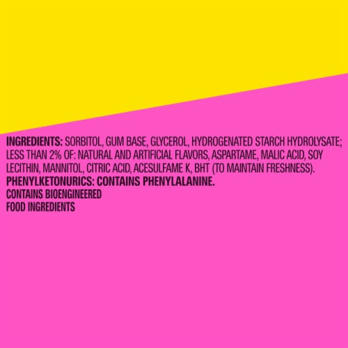 Extra Pink Lemonade Sugar Free Gum Fruity Flavor Chewing Gum Pack Perspective: top