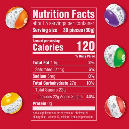 Skittles Pop'd Originals Freeze Dried Candy Bag Perspective: top