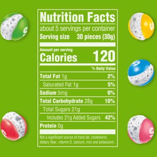 Skittles Pop'D Sour Freeze Dried Candy Resealable Bag Perspective: top