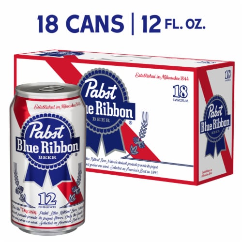 Pabst Blue Ribbon American Lager Beer Perspective: top
