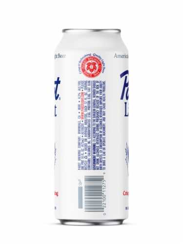 Pabst Light Beer American Lager Domestic Beer Perspective: top