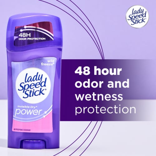 Lady Speed Stick Invisible Dry Power Antiperspirant Deodorant Wild Freesia Perspective: top