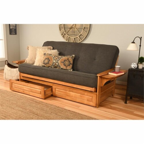 Kodiak Furniture Phoenix Storage Frame with Fabric Mattress in Gray/Butternut Perspective: top