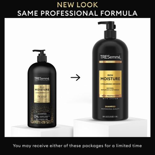 TRESemmé Rich Moisture Hydrating Shampoo with Pump Perspective: top