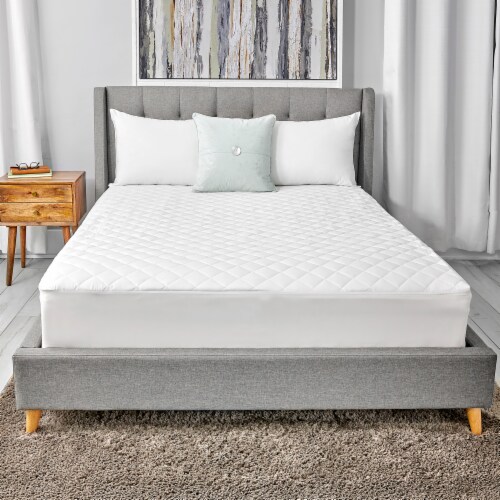 Sealy 300 Thread Count Mattress Pad - White Perspective: top