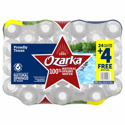 Ozarka® 100% Natural Spring Bottled Water Perspective: top