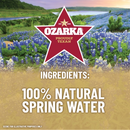 Ozarka® 100% Natural Spring Bottled Water Perspective: top