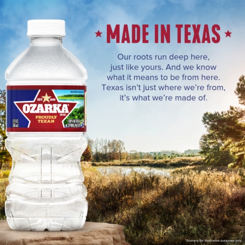 Ozarka 100% Natural Spring Bottled Water Perspective: top