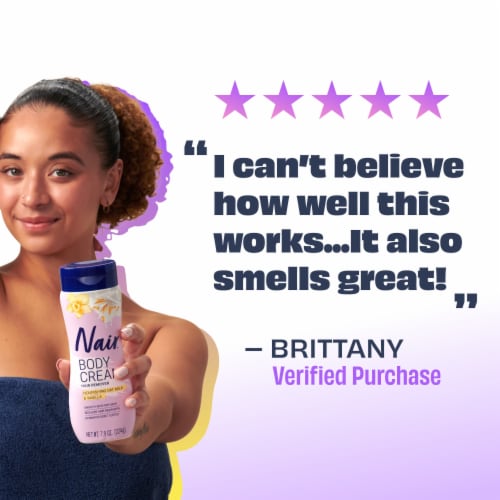 Nair Hair Remover Body Cream Nourishing Oatmilk and Vanilla Perspective: top