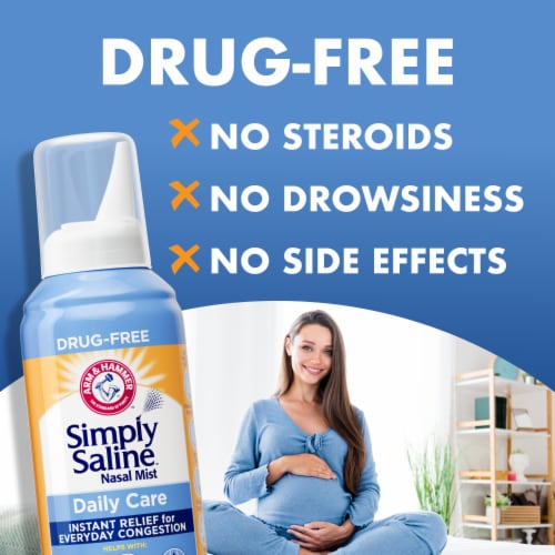Arm & Hammer Simply Saline Daily Care Instant Relief Nasal Mist for Everyday Congestion Perspective: top