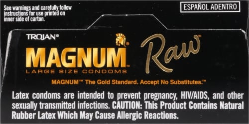 Trojan® Magnum™ Raw™ Large Size Condoms Perspective: top