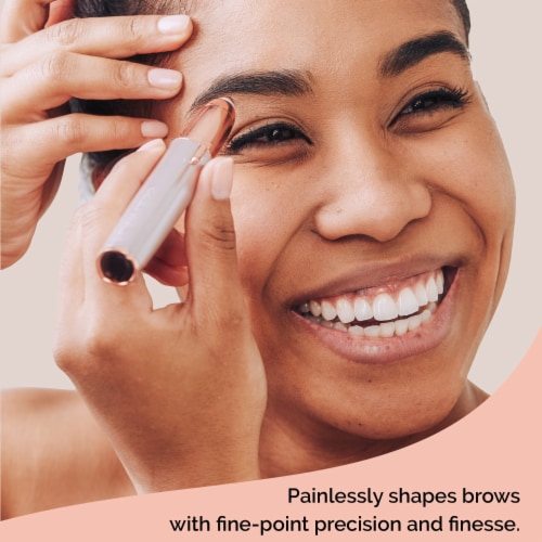 Finishing Touch Flawless Brows Electric Razor Eyebrow Hair Remover Perspective: top