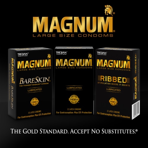 Trojan Magnum Lubricated Large Condoms Perspective: top