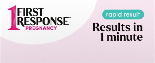 First Response™ Rapid Result Pregnancy Test Kit Perspective: top