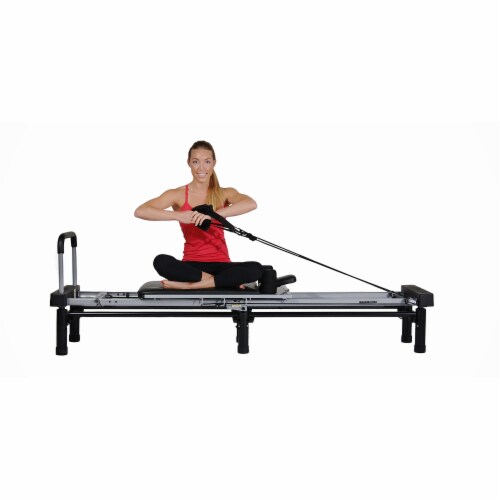 Stamina Products AeroPilates Reformer 651 Whole Body Resistance Workout  Machine for Home Gym with 10 Inch Stand and Foldable Frame with Wheels