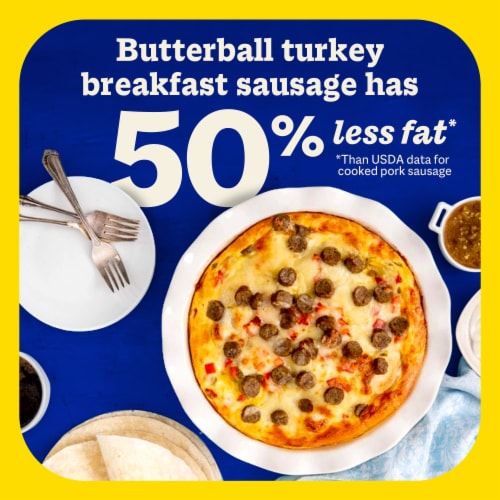 Butterball All Natural Turkey Breakfast Sausage Patties, 8 Patties Perspective: top
