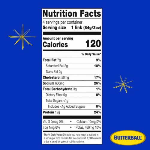 Butterball Hearty Link Turkey Sausage, Old World Smoked Perspective: top