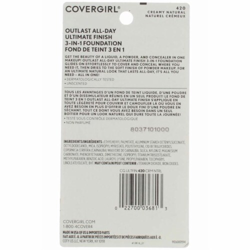 CoverGirl Outlast All-Day Ultimate Finish 3-In-1 Foundation - Creamy Natural Perspective: top
