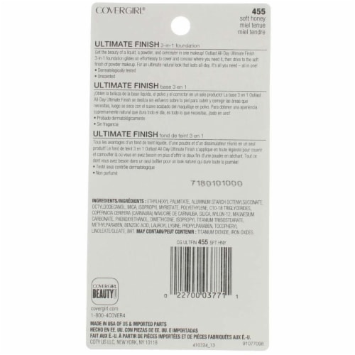 CoverGirl® Outlast All-Day Ultimate Finish 3-in-1 455 Soft Honey Foundation Perspective: top